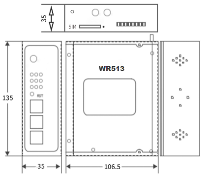 WR513 Dimensions Diagram